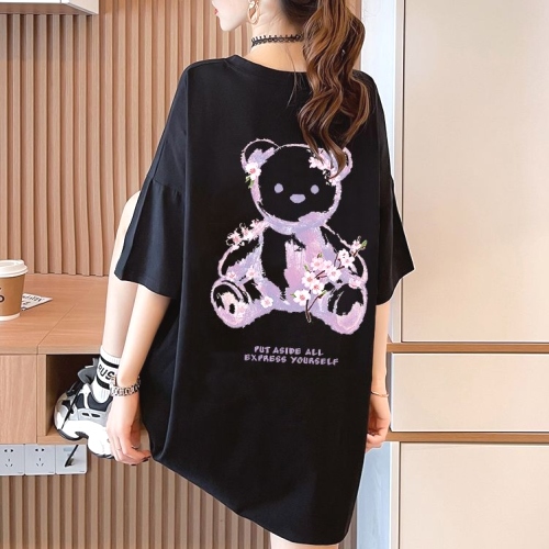 カートゥーン プリント ラウンドネック Tシャツ